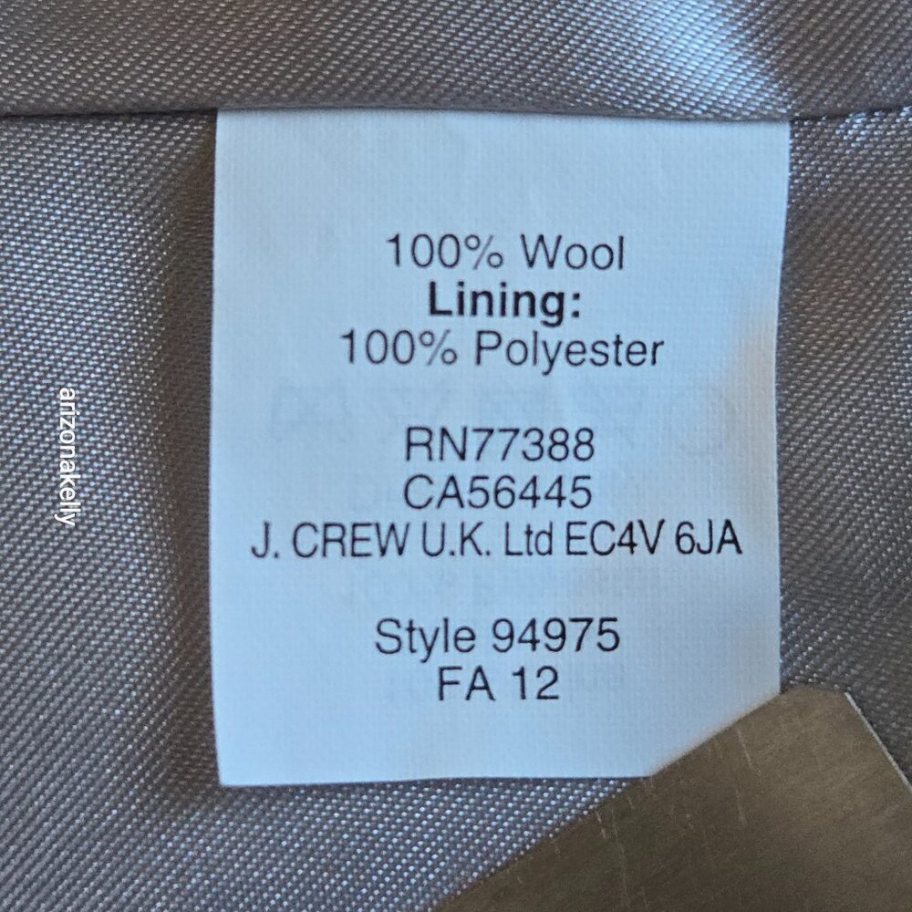 NWT J.Crew Schoolboy Blazer Wool Herringbone Blue Size 2 - Picture 8 of 12